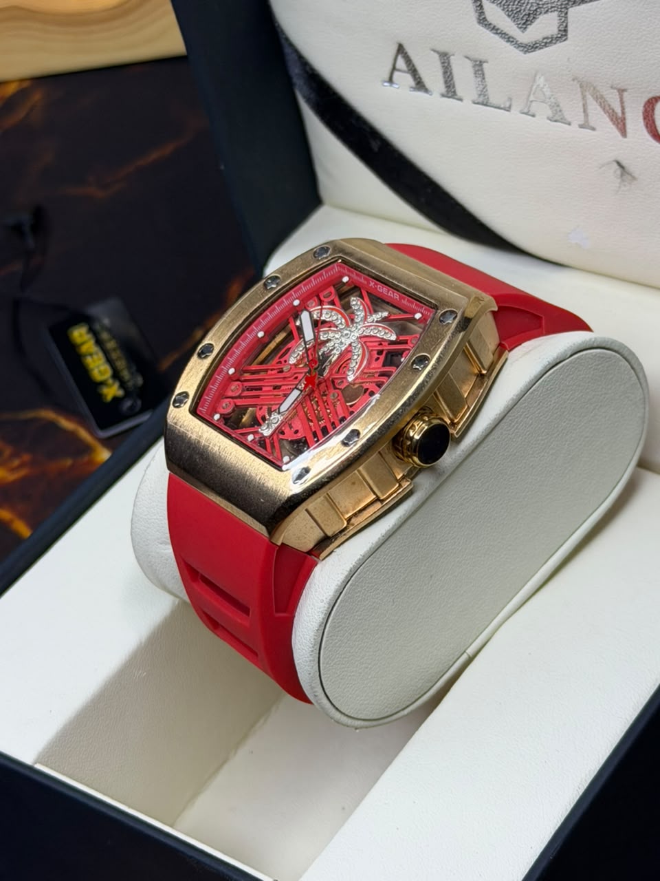 X -Gear Stainless Steel Dial Silicone Straps Men,s Watch