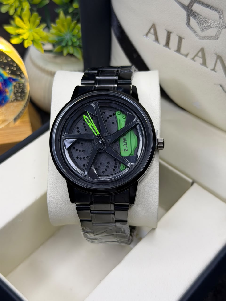 Quartz Wheel Stainless Steel Bracelet Watch