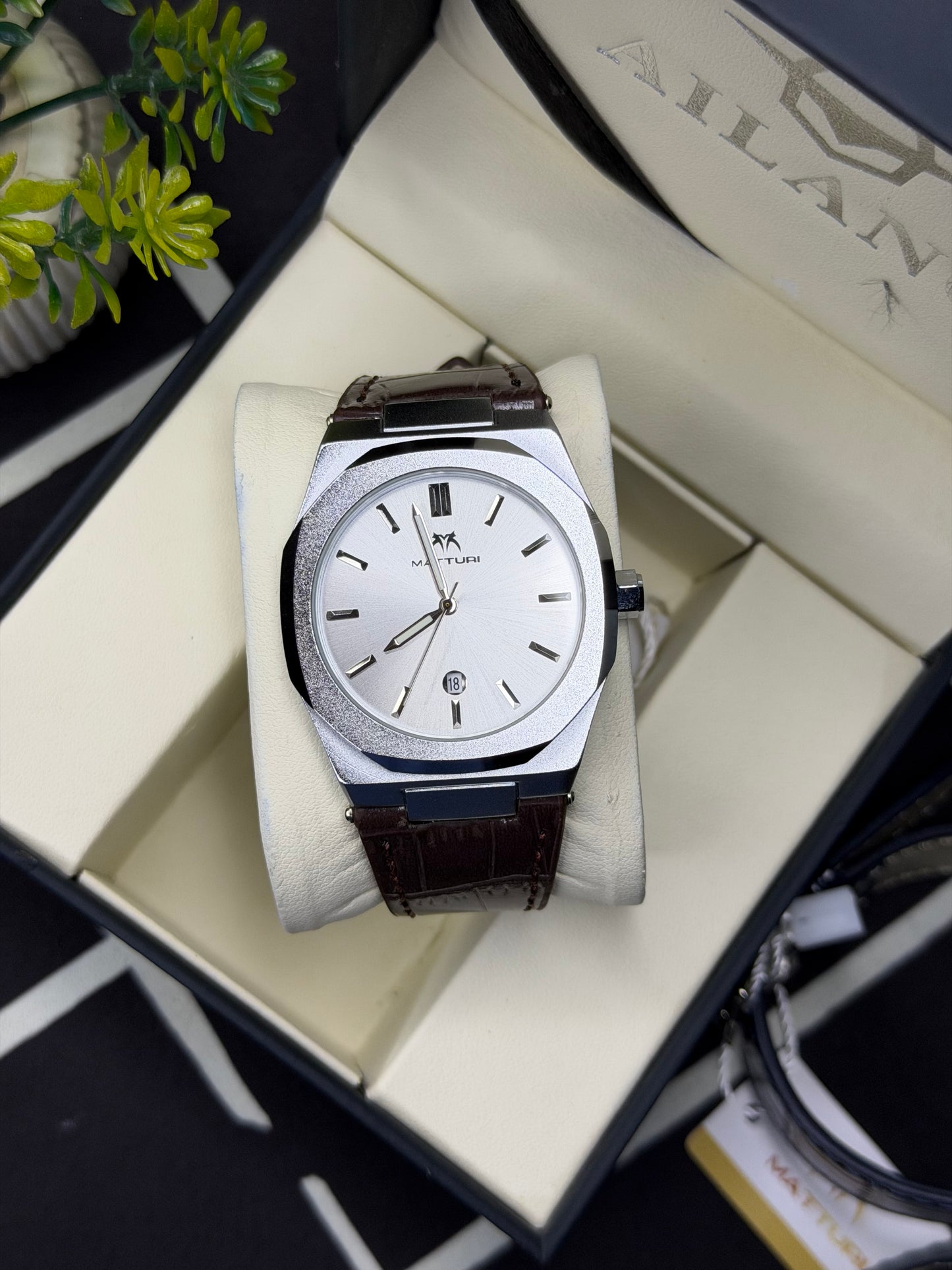 Matturi Sleek Steel Dial Watch