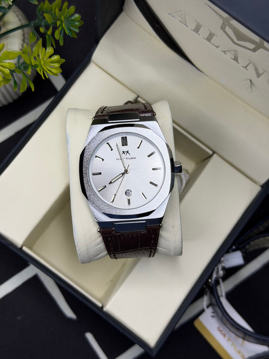 Matturi Sleek Steel Dial Watch