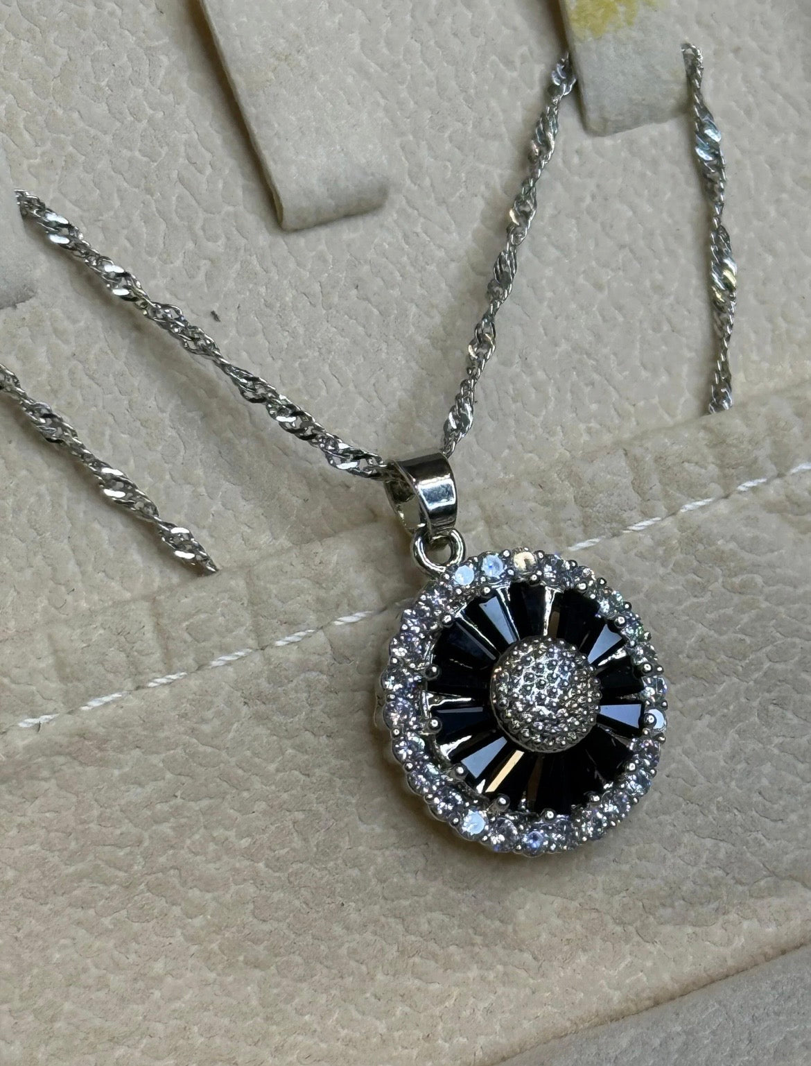 Ladies' Black Jewelry Set with Watch
