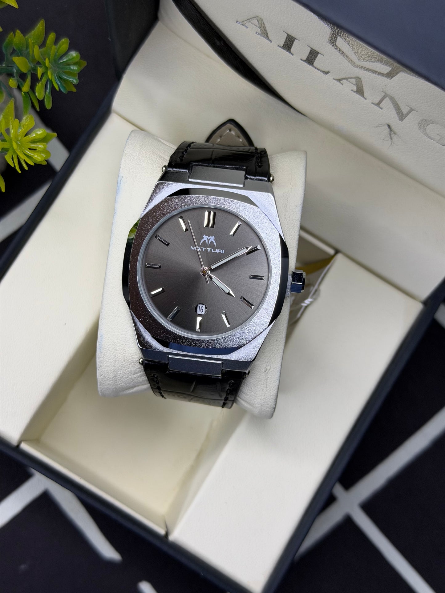 Matturi Sleek Steel Dial Watch