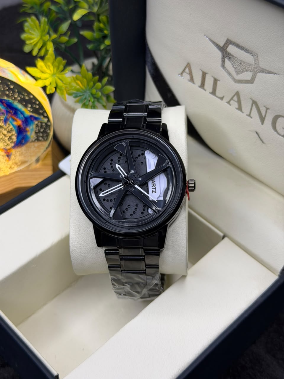 Quartz Wheel Stainless Steel Bracelet Watch